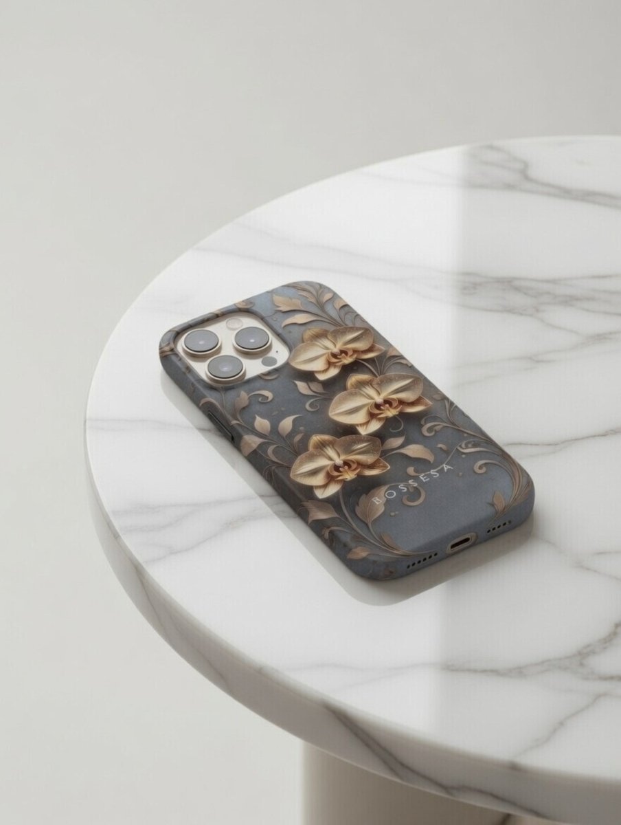 iPhone 16 dėklas „Auksinė Orchidėja“