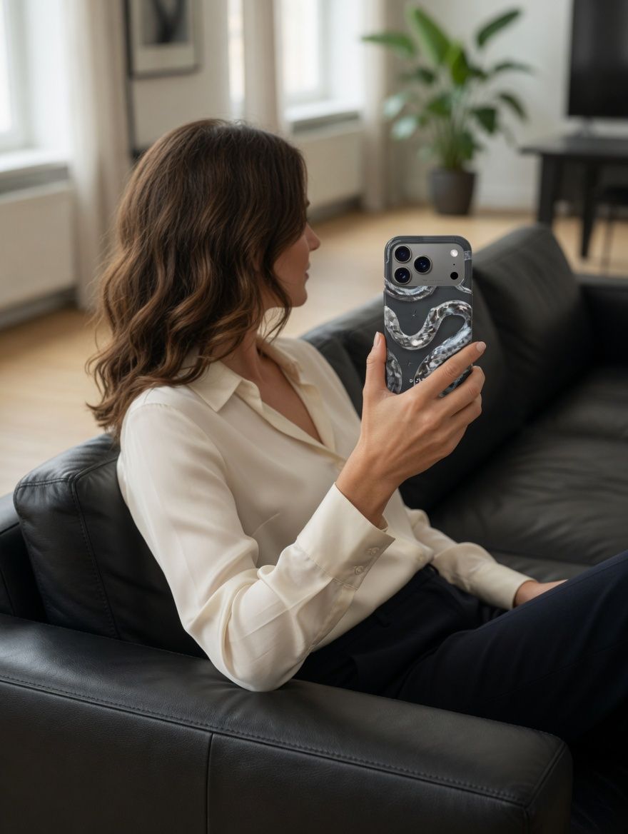 iPhone 17 Pro Max dėklas „Gyvatės Švytėjimas“