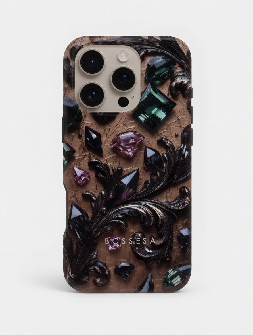 iPhone 16 Pro dėklas „Kristalų Tamsa“