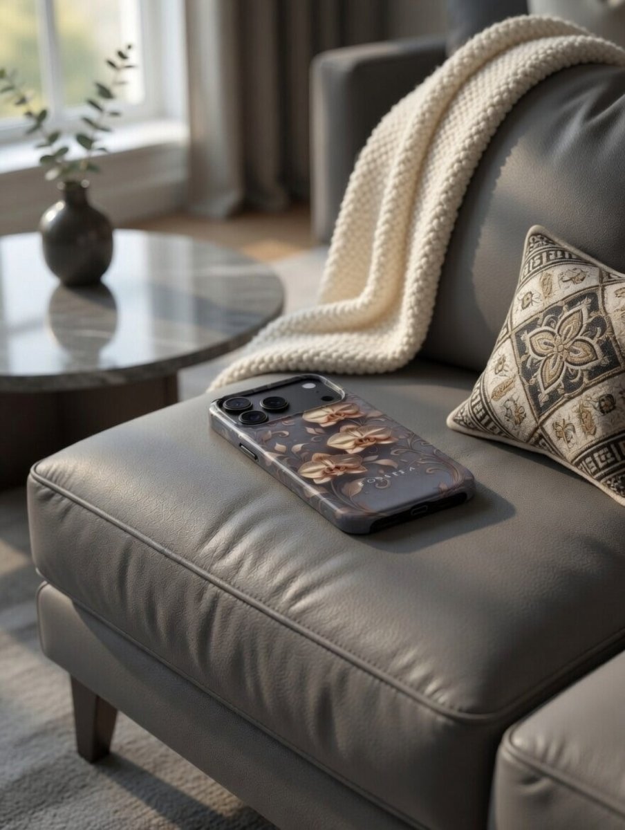 iPhone 17 dėklas „Auksinė Orchidėja“
