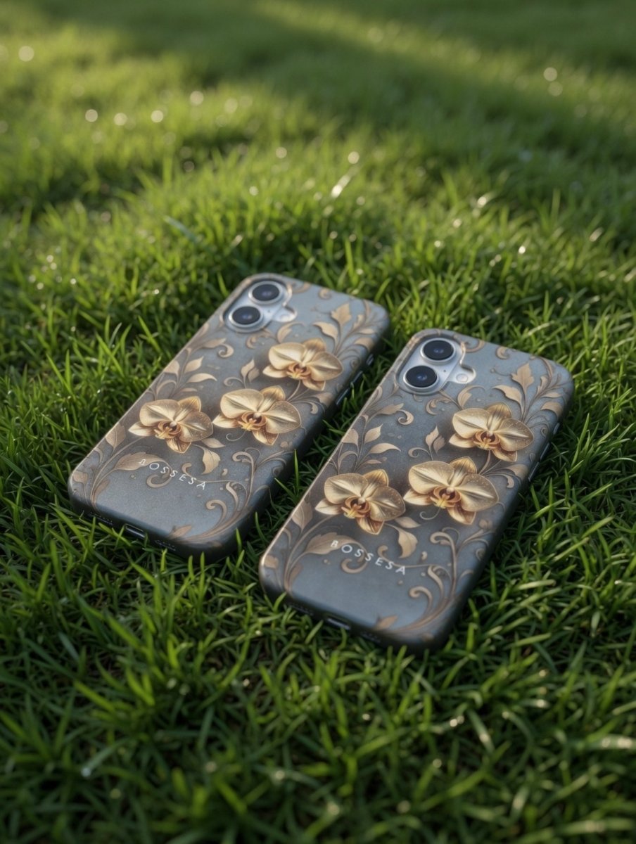 iPhone 17 dėklas „Auksinė Orchidėja“