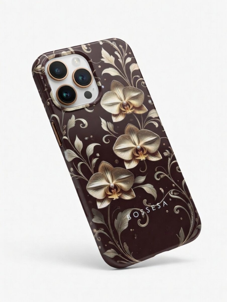 iPhone 16 Pro Max dėklas „Orchidėjų Auksas“