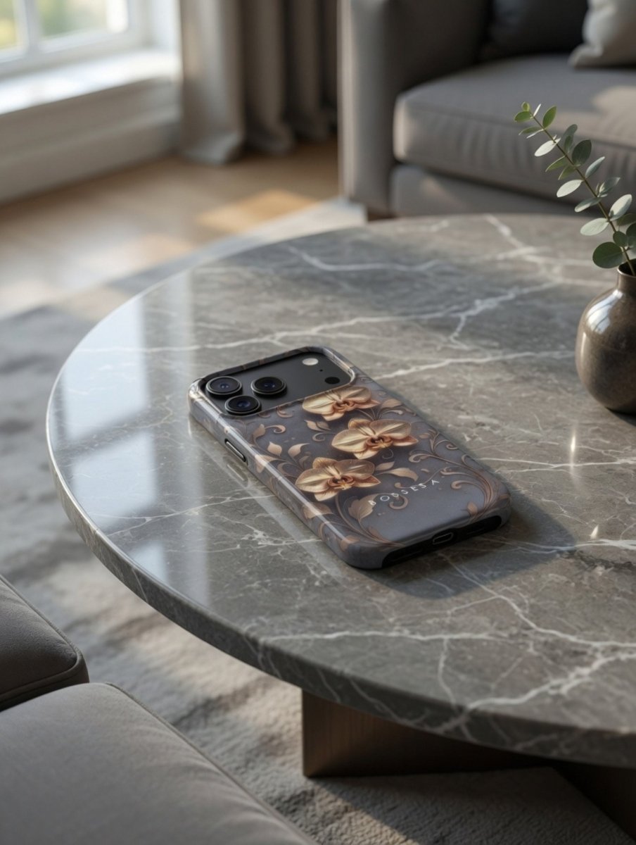 iPhone 17 dėklas „Auksinė Orchidėja“
