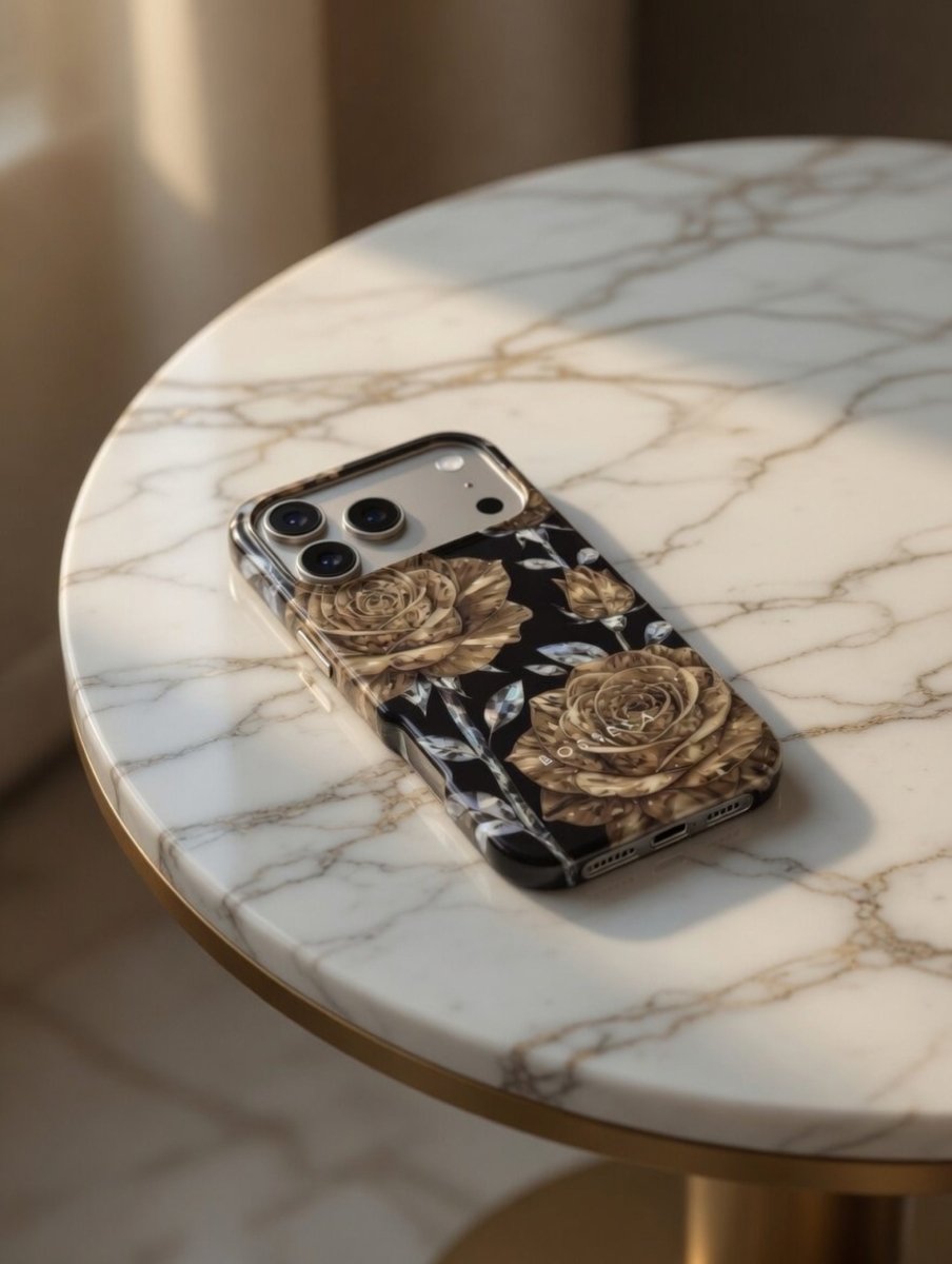 iPhone 17 Pro dėklas „Auksinė Rožė“