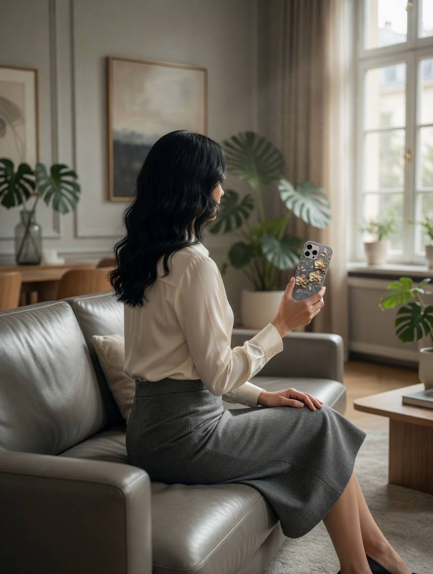 iPhone 16 Pro dėklas „Auksinė Orchidėja“