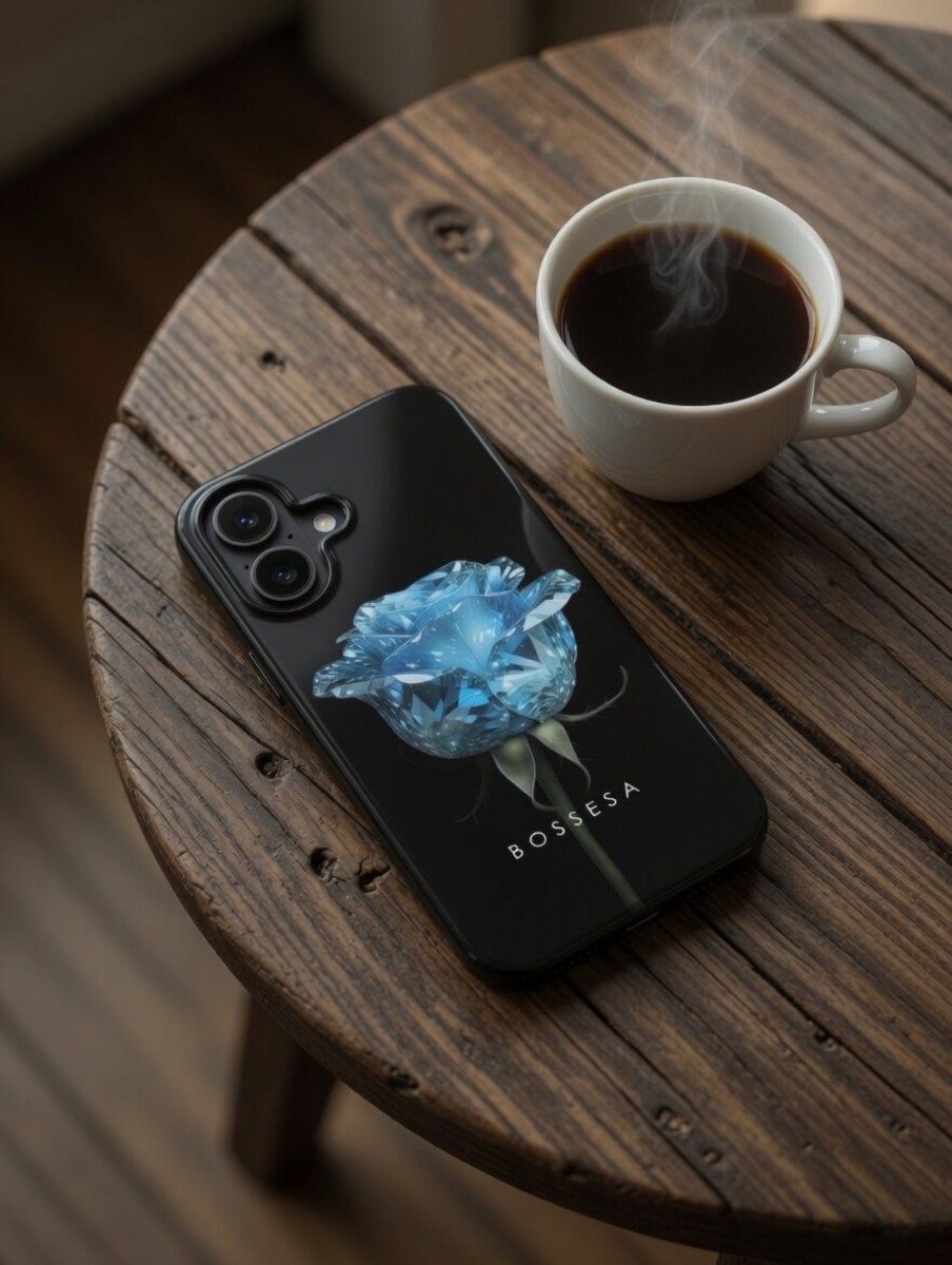 iPhone 16 dėklas „Deimantinė rožė“