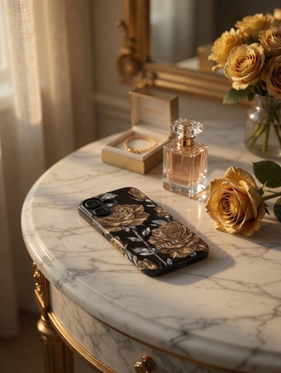 iPhone 17 dėklas „Auksinė Rožė“