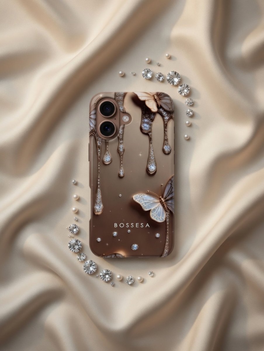 iPhone 16 dėklas „Drugelio Auksas“