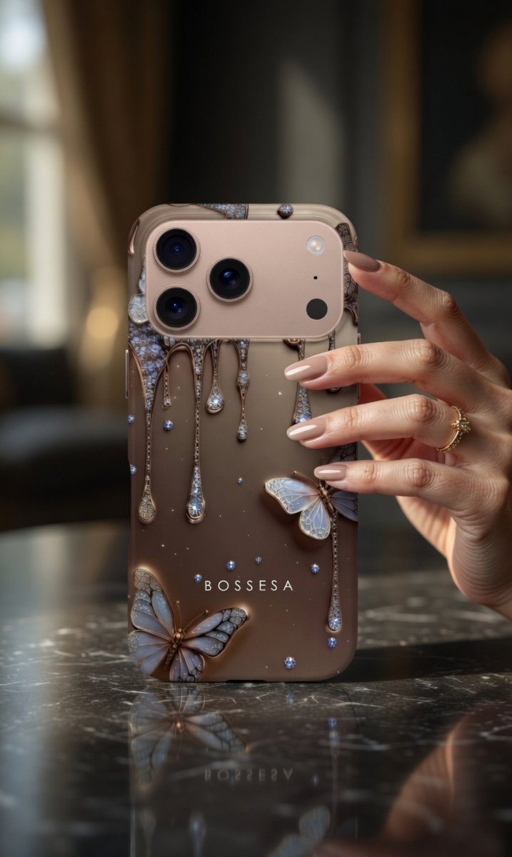 iPhone 17 Pro Max dėklas „Drugelio Auksas“
