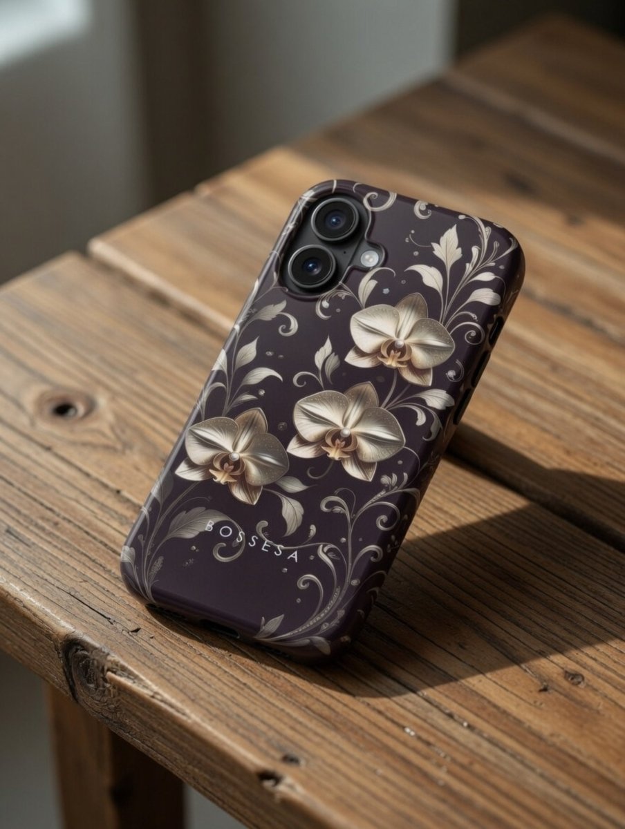 iPhone 16 Plus dėklas „Orchidėjų Auksas“